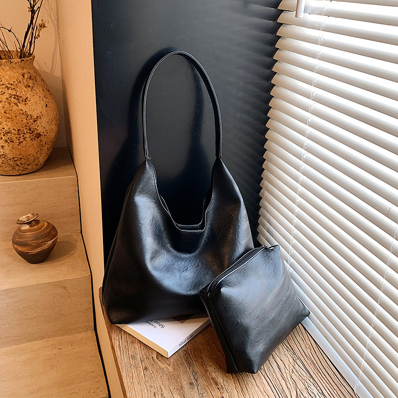 Women'S Vegan Bags - Retro Simple Large Women Tote Shoulder