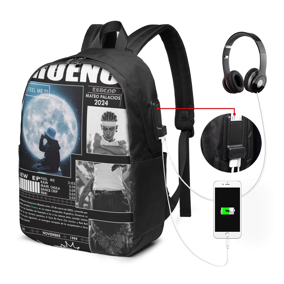 Women'S Bag - Funny Trueno Hip Hop Rapper Backpack
