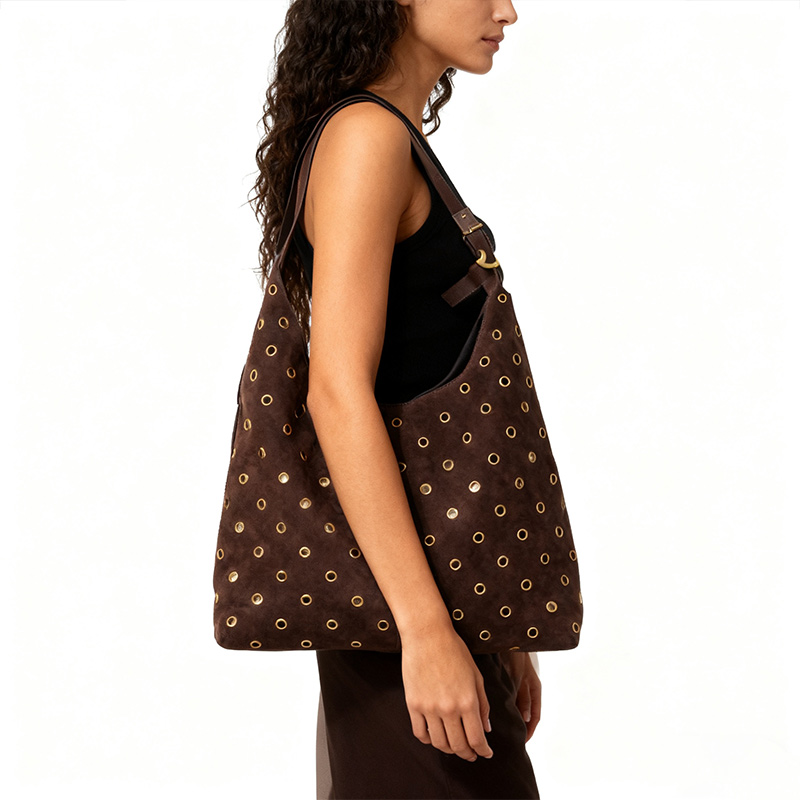 Suede Metal Studded Tote Bag w - đánh giá và giá Women'S Vegan Bags
