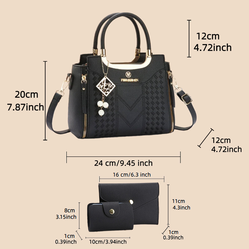 3-piece handbag set made of ly - đánh giá và giá Women Bags Gift