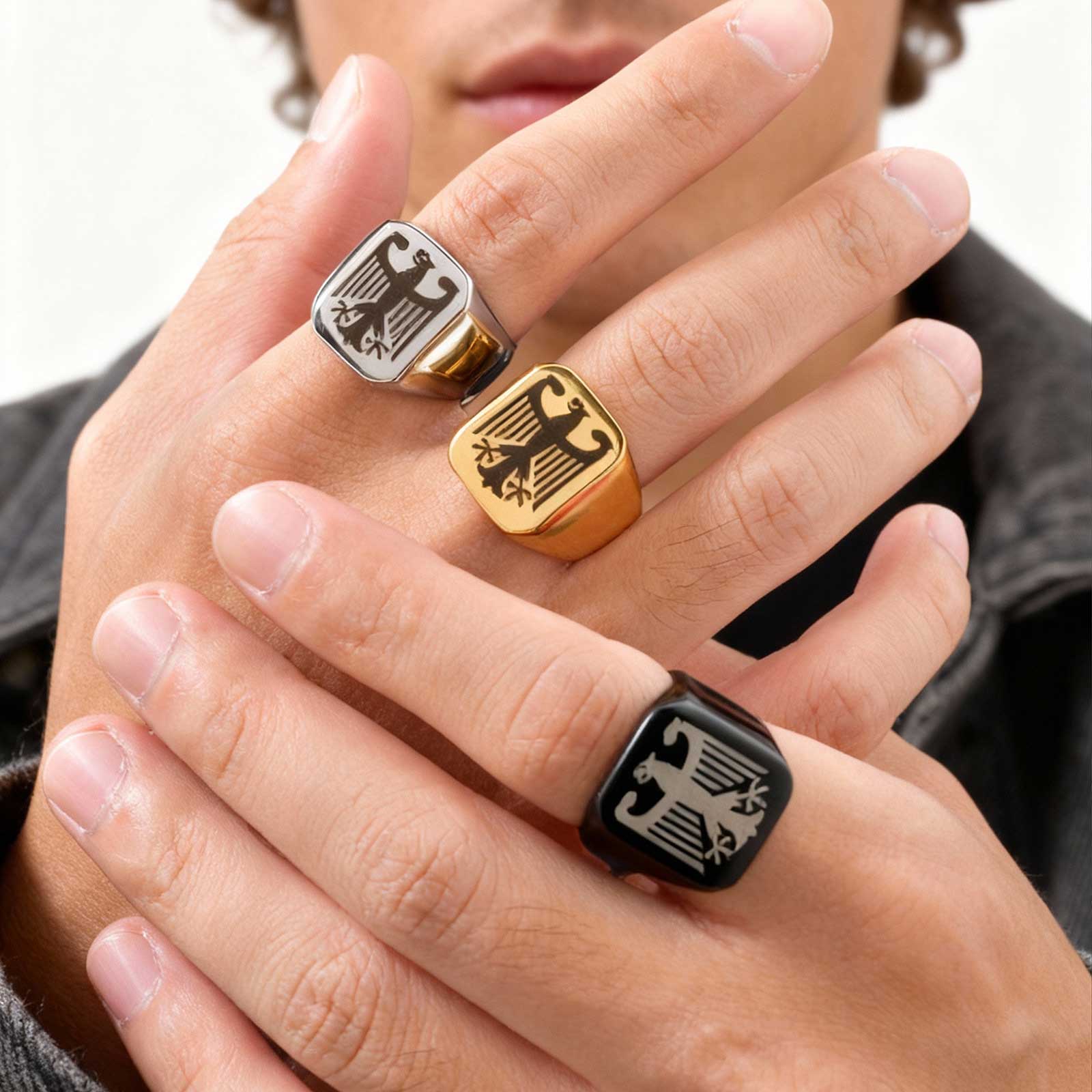 Custom Flying Hawk Eagle Ring  - đánh giá và giá Women Bags Discount