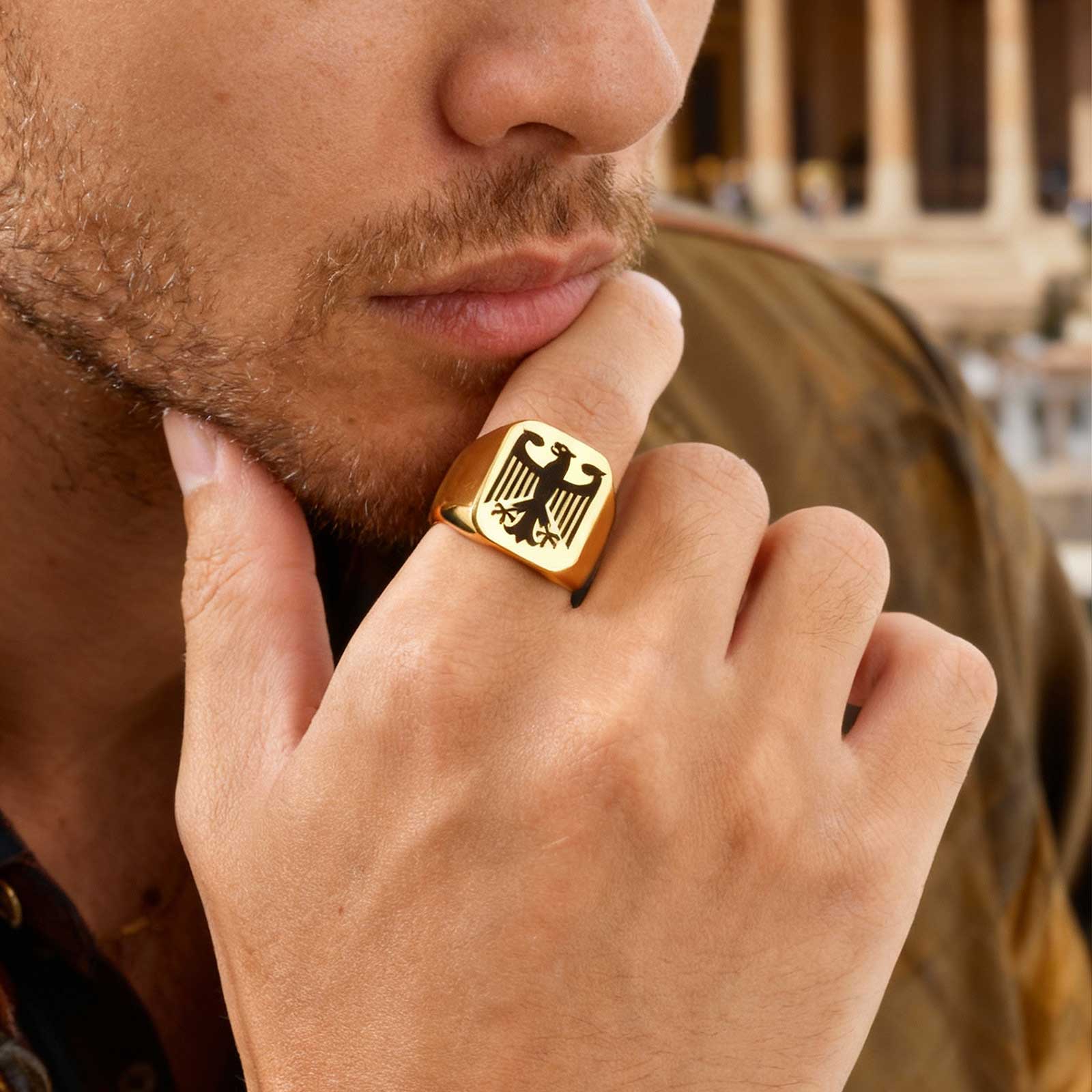 Custom Flying Hawk Eagle Ring  - đánh giá và giá Women Bags Discount